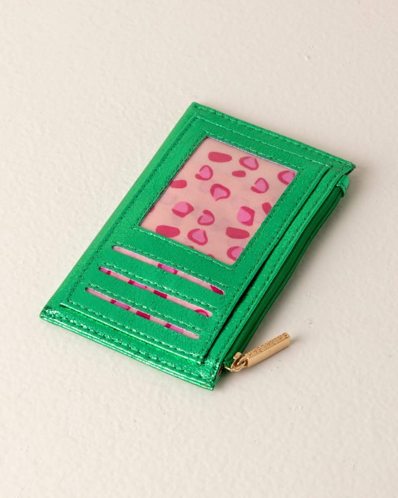 Front of a size One Size Skyler Card Holder in Emerald by Shiraleah. | dia_product_style_image_id:307769